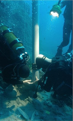 an image showing divers retrieving some of the artifacts found off the coast of La Manga, which is also a clickable link direct to The Le@der story