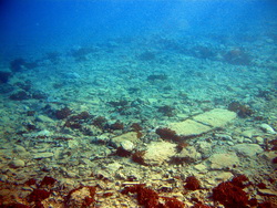 An image of the ancient Greek town of Pavlopetri, thought to be the oldest submerged town in the world, which is also a clickable link direct to the European Research story