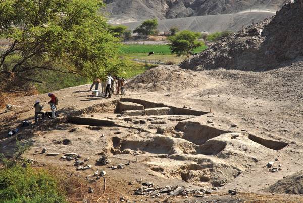 This excavation of a site near the lines at Pernil Alto in the Palpa Valley turned up evidence of a pre-Nasca settlement, which is also a clickable link directly to the Archaeology Magazine story