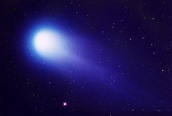 an image of comet Hyakutake taken by the Nasa Jet Propulsion Lab