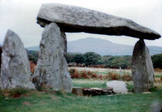 The Pentre Ifan cromlech in the Preseli mountains