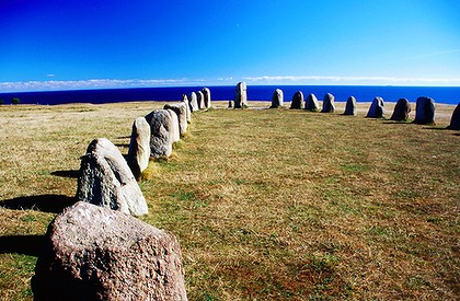 an images of the the standing stones of Ales Stenar in Sweden which were laid out to mark the summer and winter solstices, and is also a clickable link directly to the Brisbane Times story