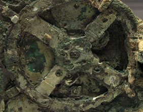 an image of Part of the Antikythera Mechanism, which is also a clickable link directly to the Lichfield Blog story