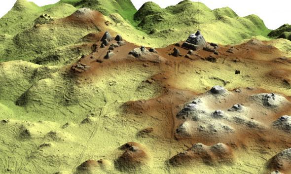 an image of the 3D imaging of the Caracol archaeological sites in Belize, and which is also a clickable link directly to the Gmail story
