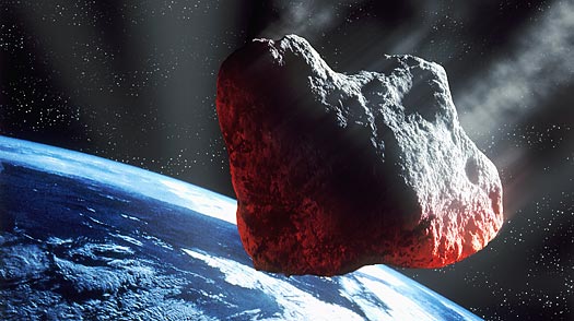 an image of an artists drawing of an asteroid heading towards Earth, which is also a clickable link direct to the Time Magazine story