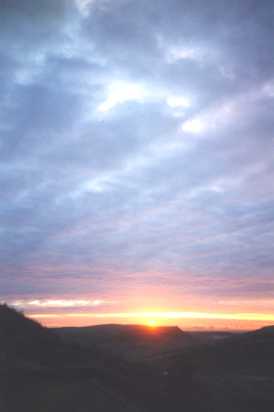 the 

new-born Sun, the mabyn of the mabynogion, rising on December 22nd 1998 over 

Dinas Mountain, Rhondda, the ancient sacred druid centre of Morganwg