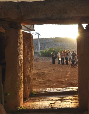 an image of the Spring Equinox at Mnajdra Temples organised by Heritage Malta, which is also a clickable link directly to the Gozo News story