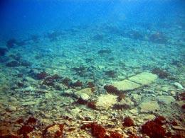An image of a building found underwater at Pavlopetri which is also a clickable link direct to the Nature story