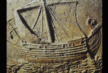 an image of a Phoenician sailing ship, which is also a clickable link directly to the Global Arab Network story