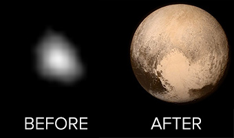an image link to the ABC Science News, Australia, Pluto Timelapse webpage