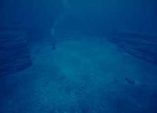 an image of the 'Stadium', which is a flat area about 500 metres southeast of 'Iskei Point' and has 'steps' leading up to it