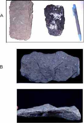 images of the various stone tools found near the structures