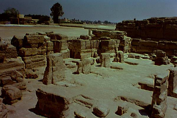 Interior of the Great Sphinx Temple ruins