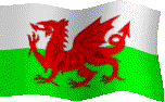 This an animated image of Y Ddraig Goch,   the Red Dragon flag of Wales, flying in the clear, fresh breeze of the Snowdonia   mountain air